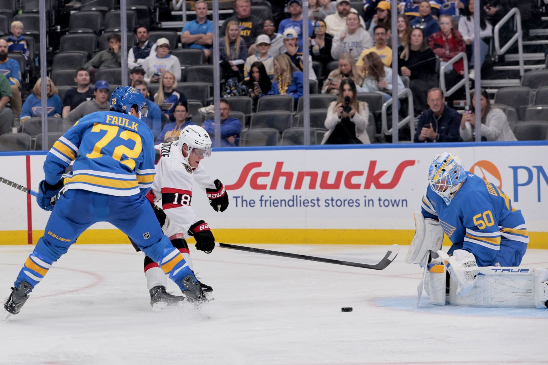 The 51黑料 Blues host the Ottawa Senators in a preseason game